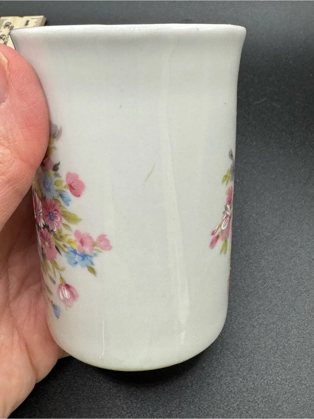VTG Indispensable Product Co Floral Tumbler Bud Vase West Germany